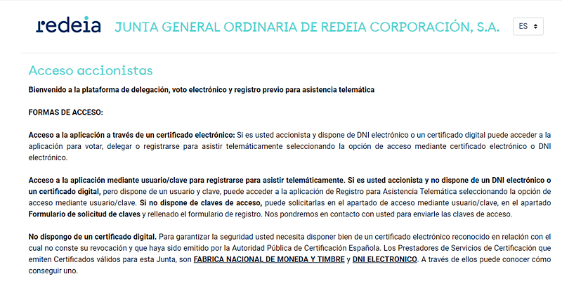 Voto electrónico del accionista 2025 Voto electrónico del accionista 2025